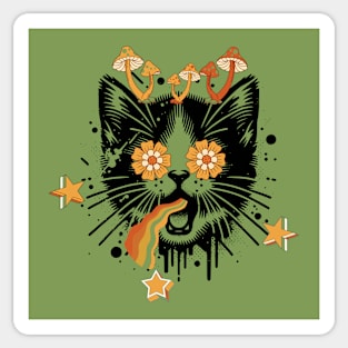 psychedelic kitten Sticker